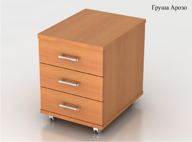 ТМ 24.0  Тумба подкатная 3 ящика 406х518х534